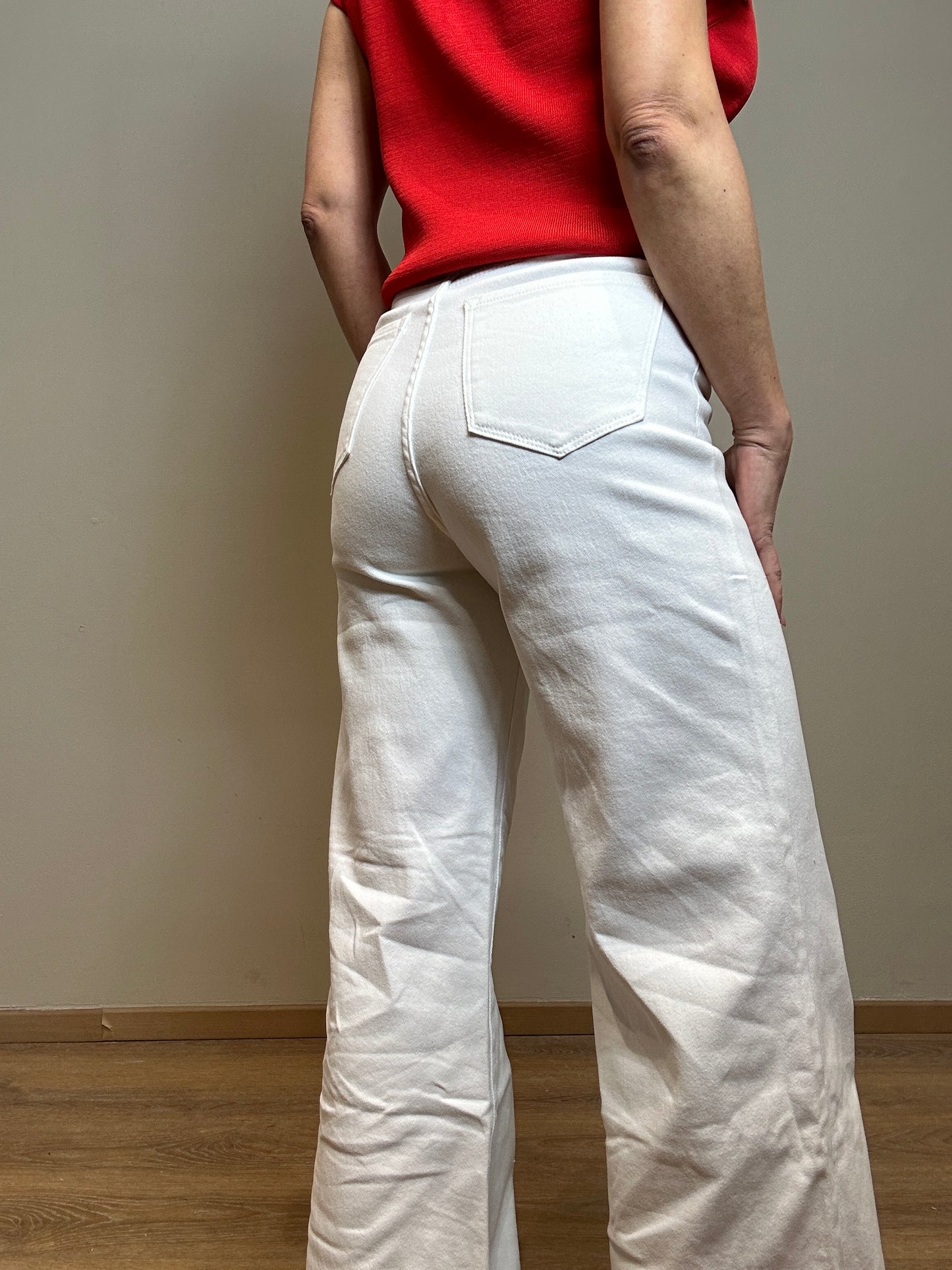 Jeans flaire bianco