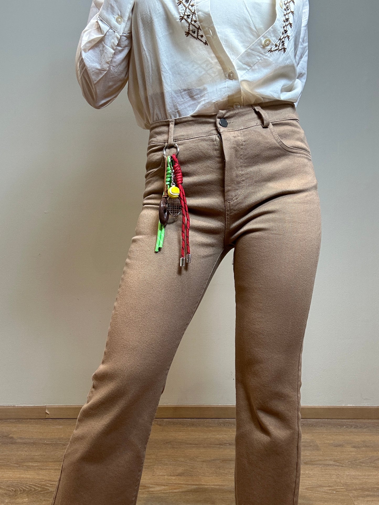 Jeans trombetta tabacco