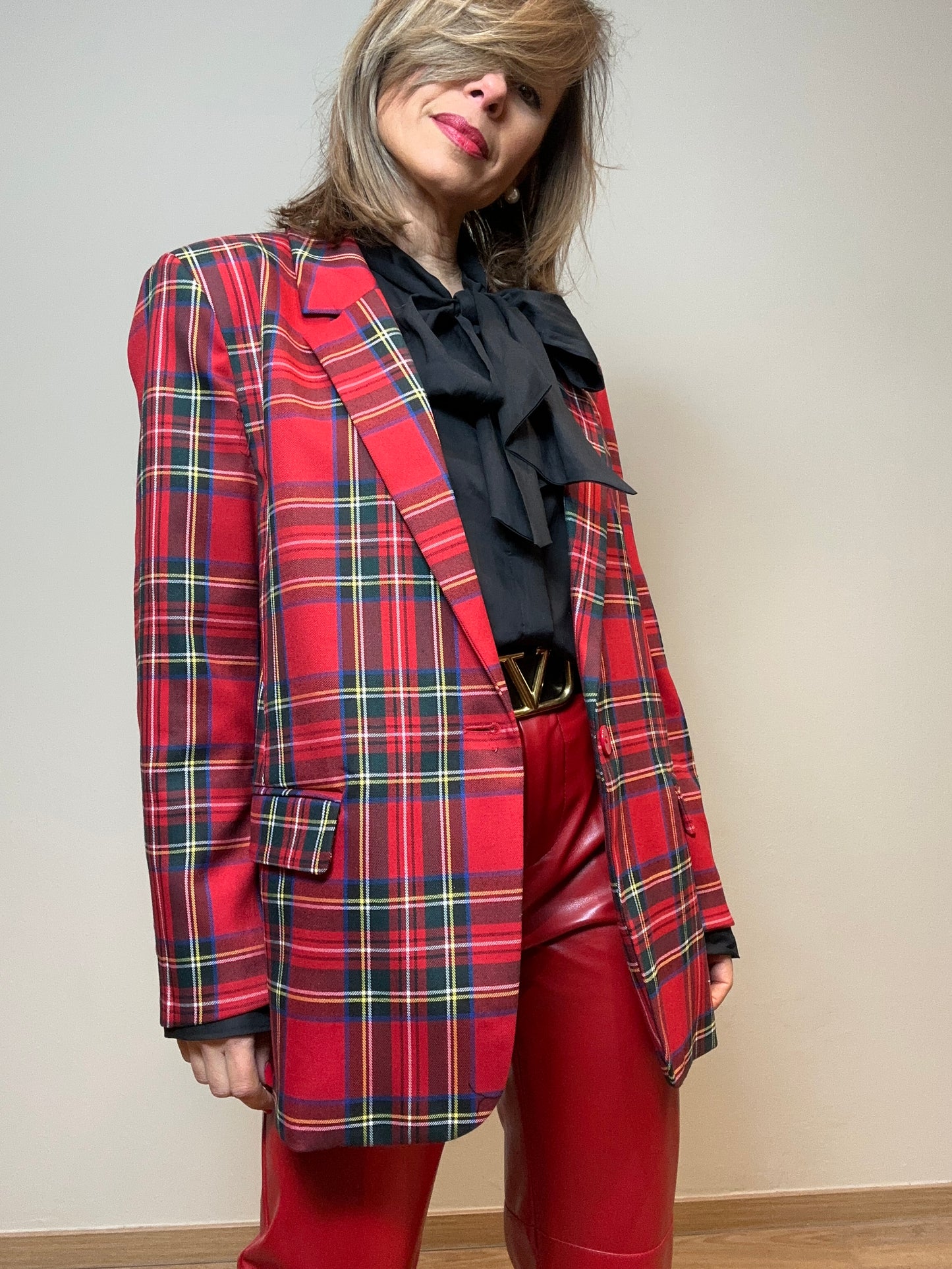 Blazer over Tartan